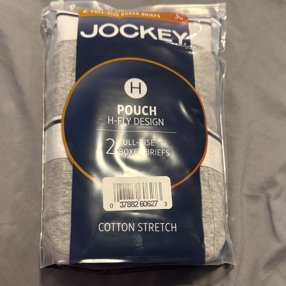 Jockey Light Gray Cotton Stretch Boxer Briefs